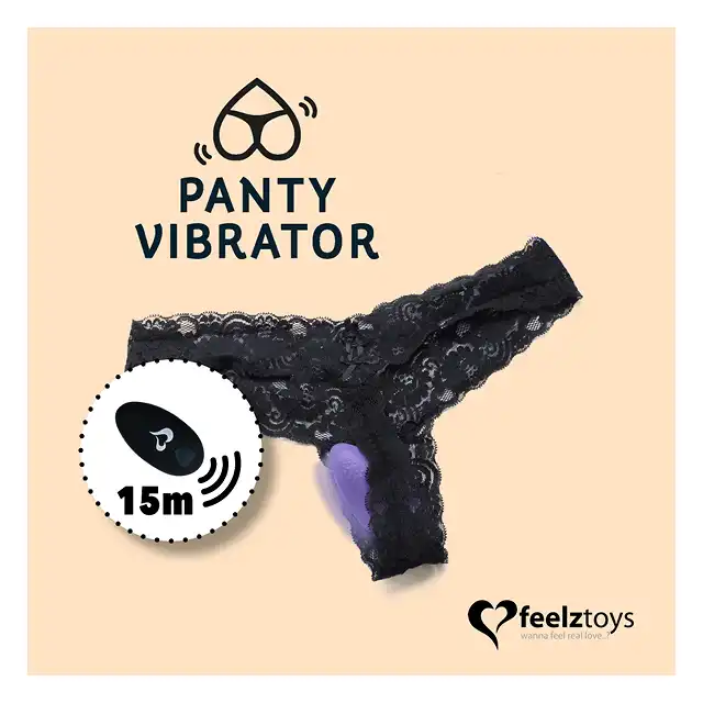 FeelzToys - Panty Vibe Remote Controlled Vibrator Purple. Wibrator do łechtaczki sterowany zdalnie. Najlepsza jakość, pomysłowe opakowanie w formie silikonowej torebeczki. 
