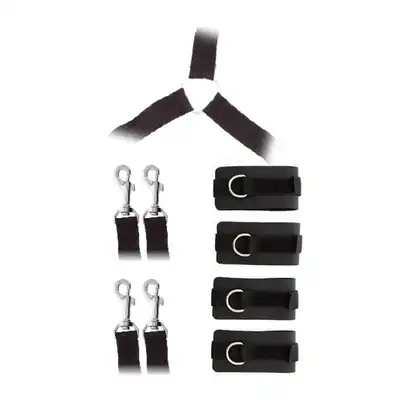 Guilty Pleasure - Luxurious Bed Restraint Cuff Set. Zestaw do krępowania przy łóżku. Regulacja mankietów, wygodne i bezpieczne dla ciała. 