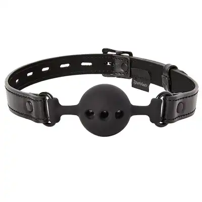 Sportsheets - Breathable Ball Gag. Oddychający, bezpieczny i uniwersalny knebel. Wegańska skóra!