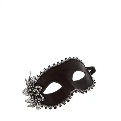 Guilty Pleasure - Venetian Eye Mask. Maska wenecka ze srebrnymi cekinami. 