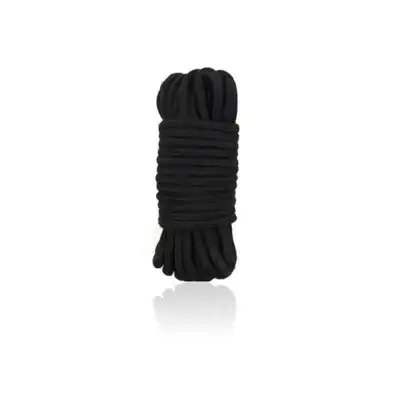 Toyz 4 Lovers - Black Cotton Rope 10m. Czarna bawełniana i przyjemna w dotyku, solidna lina. 