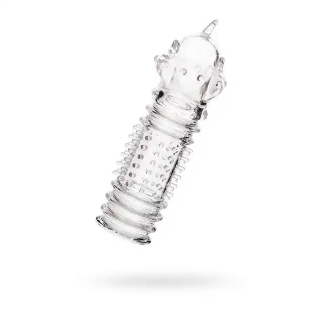 A-Toys - Penis Extender Baldi. Transparentna nakładka na penisa z wypustkami stymulującymi 15,3 cm. 