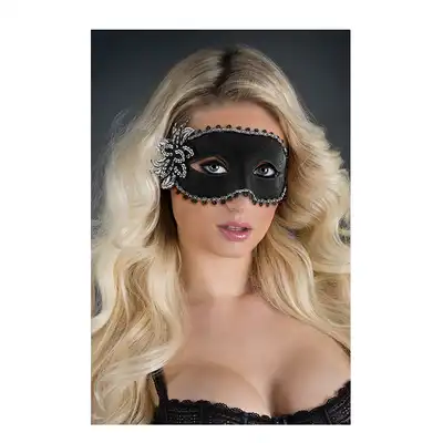 Guilty Pleasure - Venetian Eye Mask. Maska wenecka ze srebrnymi cekinami. 