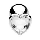 Toyz4Lovers - Butt Plug Heart. Wtyczka analna w kształcie serca ze srebrnym kryształkiem. 