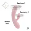 FeelzToys - Lea Rabbit Vibrator Soft Pink. Cichy, przyjemny w dotyku wibrator z króliczkiem, wyprofilowany do stymulacji punktu G. 
