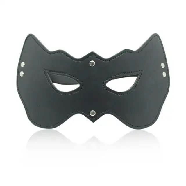Toyz 4 Lovers - Opened Eyes Mask. Czarna maska z ekoskóry! Bestseller!