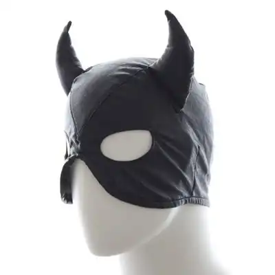 Toyz 4 Lovers - Devil Mask. Czarna diabelska maska z wygodnego i przyjemnego materiału. 