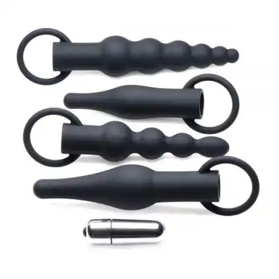 Toyz 4 Lovers - Rimming Anal Training Set. Zestaw wtyczek analnych wibrujących o różnych kształtach i rozmiarach!