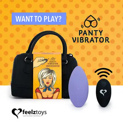FeelzToys - Panty Vibe Remote Controlled Vibrator Purple. Wibrator do łechtaczki sterowany zdalnie. Najlepsza jakość, pomysłowe opakowanie w formie silikonowej torebeczki. 