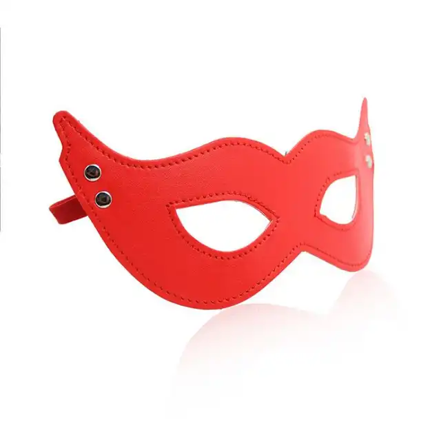 Toyz 4 Lovers - Opened Eye Mask. Czerwona maska z ekoskóry! Świetnie dopasowana do twarzy. 