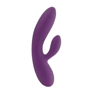 FeelzToys - Lea Rabbit Vibrator Purple. Cichy, przyjemny w dotyku wibrator z króliczkiem, wyprofilowany do stymulacji punktu G. 