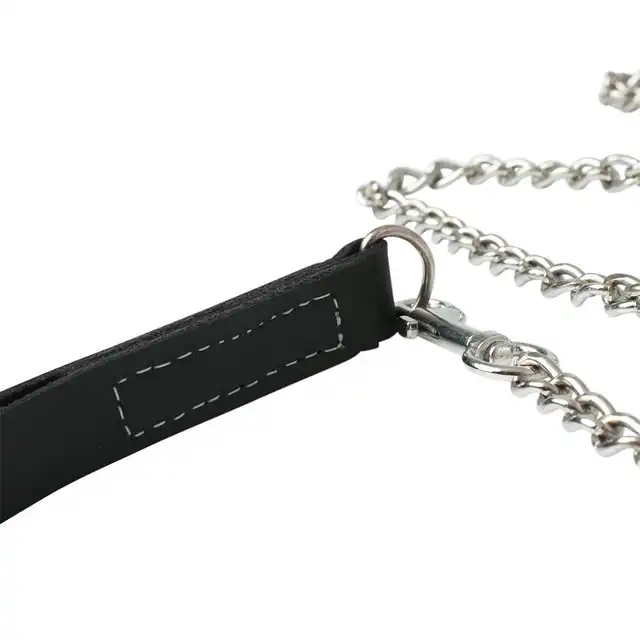 Sportsheets - Chain Leash. Skórzana smycz idealnie pasująca do obroży posture collar! 