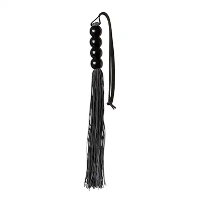 Guilty Pleasure - Black Silicone Flogger Whip. Silikonowy pejcz wygodny i solidny 26 cm!
