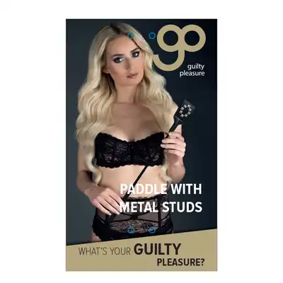 Guilty Pleasure - Riding Crop with Metal Studs. Szpicruta ze skóry ekologicznej. Idealna do klapsów!