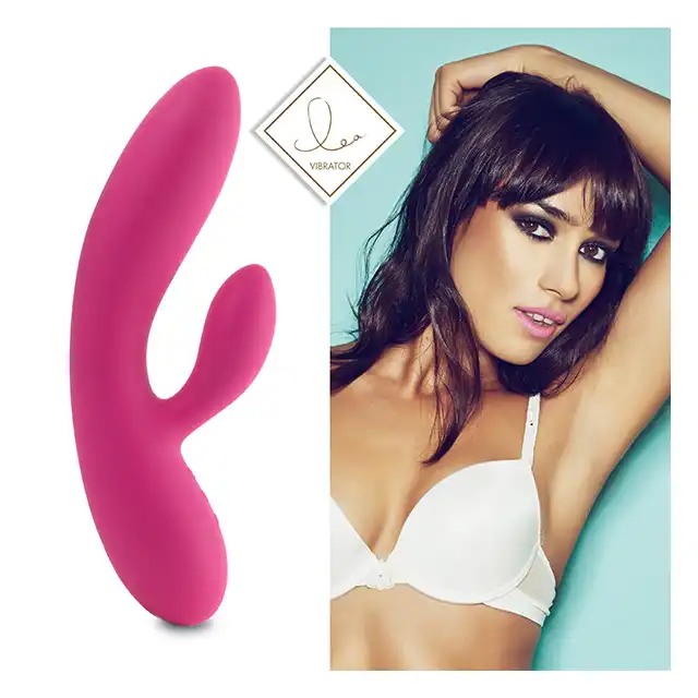 FeelzToys - Lea Rabbit Vibrator Pink. Cichy, przyjemny w dotyku wibrator z króliczkiem, wyprofilowany do stymulacji punktu G. 