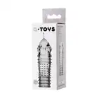 A-Toys - Penis Extender Baldi. Transparentna nakładka na penisa z wypustkami stymulującymi 15,3 cm. 