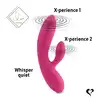 FeelzToys - Lea Rabbit Vibrator Pink. Cichy, przyjemny w dotyku wibrator z króliczkiem, wyprofilowany do stymulacji punktu G. 