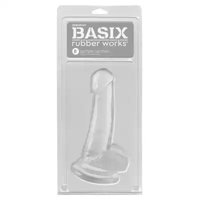 BRW 8" Suction Cup Dong Clear