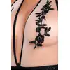 Glossy - KIARA body. Delikatne body czarne z cielistą siateczką. Rozmiar M.