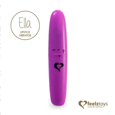FeelzToys - Ella Lipstick Vibrator Purple. Mini wibrator w kształcie szminki, dyskretna przyjemność i ciche wibracje. Mega sale!