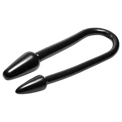 Master Series - Ravens Tail 2X Dual Ended. Podwójny plug analny z dwoma głowicami. Nowość! Dwa rozmiary końcówek, zabawa solo i z partnerem. 