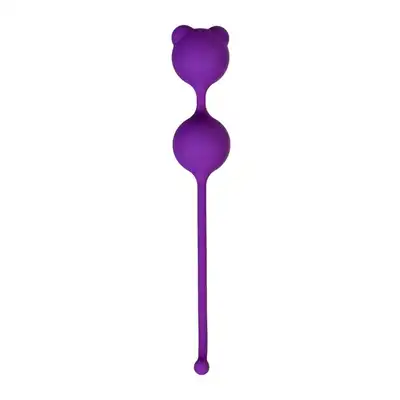 A-Toys - Pleasure Balls Purple. Hipoalergiczne fioletowe kulki gejszy wzmacniające mięśnie Kegla z unikalnym designem