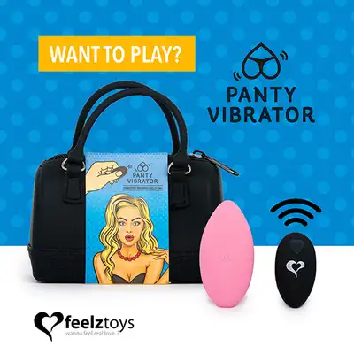 FeelzToys - Panty Vibe Remote Controlled Vibrator Pink. Wibrator do łechtaczki sterowany zdalnie. Najlepsza jakość, pomysłowe opakowanie w formie silikonowej torebeczki. 