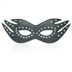Toyz 4 Lovers - Face Mask. Czarna maska podkreślająca kształt twarzy i oczy. Ćwieki dodają drapieżności miękkiej i wygodnej skórze.