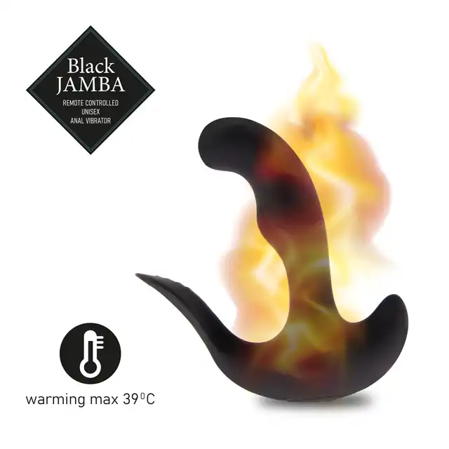 FeelzToys - Black Jamba Anal Vibrator. Wyprofilowany by stymulować prostatę i punkt G! Funkcja grzania i potężne wibracje.