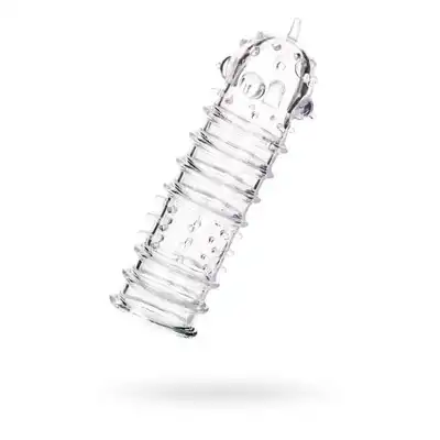A-Toys - Penis Sleeve Tark. Transparentna nakładka na penisa z wypustkami stymulującymi 15,3 cm. 