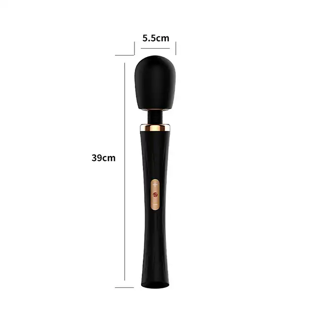 Nomi Tang - Power Wand Black. Luksusowy, ekstremalnie mocny, piękny masażer. Wodoodporny. 5 programów. Silikon.