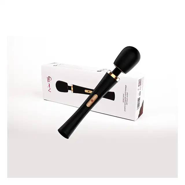 Nomi Tang - Power Wand Black. Luksusowy, ekstremalnie mocny, piękny masażer. Wodoodporny. 5 programów. Silikon.