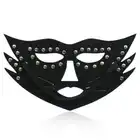 Toyz 4 Lovers - Cat Mask. Czarna kocia maska z ćwiekami z ekoskóry! Hit!