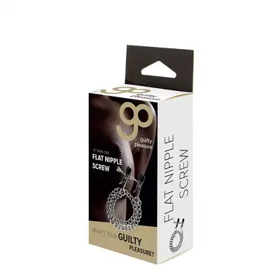 Guilty Pleasure - Flat Nipple Screw. Klamerki na sutki z regulowanym zaciskiem połączone długim łańcuchem. Mega sale!