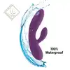 FeelzToys - Lea Rabbit Vibrator Purple. Cichy, przyjemny w dotyku wibrator z króliczkiem, wyprofilowany do stymulacji punktu G. 