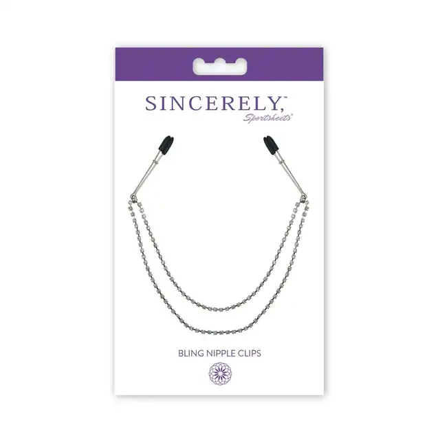 Sportsheets - Diamond Gem Nipple Clips. Eleganckie diamentowe klamerki na sutki. Piękna ozdoba podkręcająca atmosferę.
