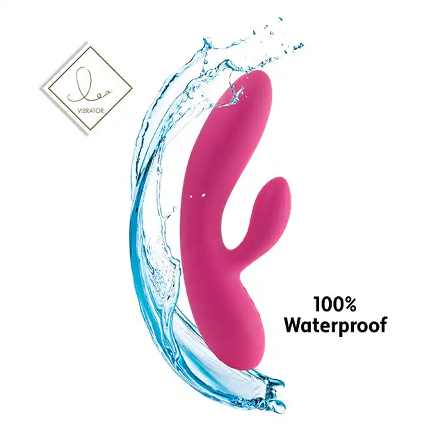 FeelzToys - Lea Rabbit Vibrator Pink. Cichy, przyjemny w dotyku wibrator z króliczkiem, wyprofilowany do stymulacji punktu G. 