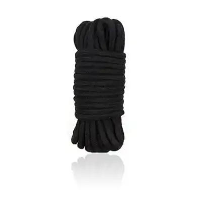 Toyz 4 Lovers - Bondage Rope 5 m. Bawełniana czarna lina o jedwabistym wykończeniu.