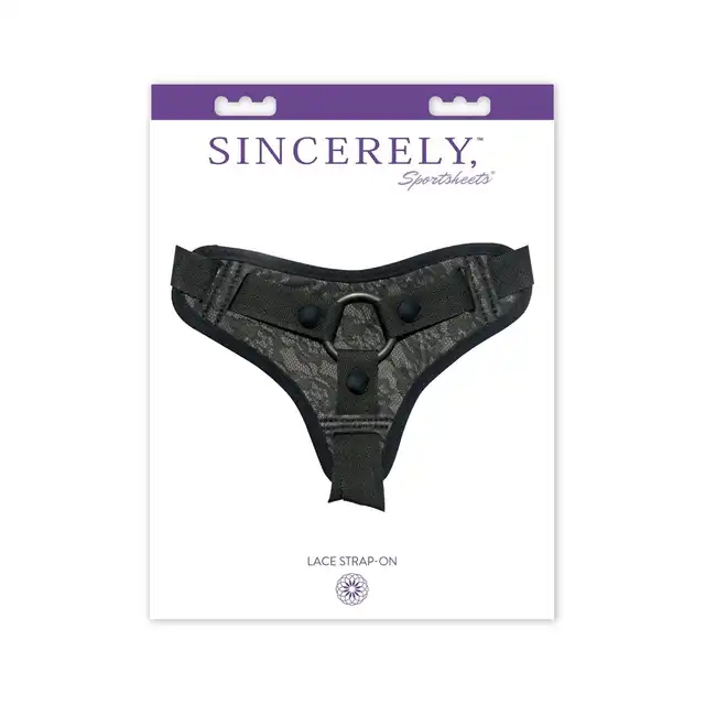 Sportsheets - Sincerely Strap On. Niesamowity, luksusowy koronkowy strap on. Solidny i wytrzymały. 