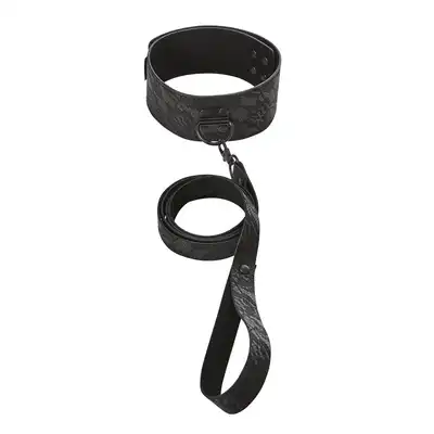 Sportsheets - Locking Lace Collar &amp; Leash. Luksusowa koronkowa obroża oraz smycz. 