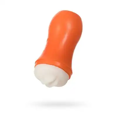 Toyfa - Mouth Masturbator - Orange. Białe realistyczne usta z cyberskóry. Głęboki tunel, dyskretny masturbator!