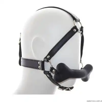 Toyz4lovers Head Harness+Dog Gag black