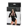 Glossy - ALESSIA Wetlook Body. Czarne obcisłe body imitujące latex. Super wygodne i dopasowane do ciała. Rozmiar M. 