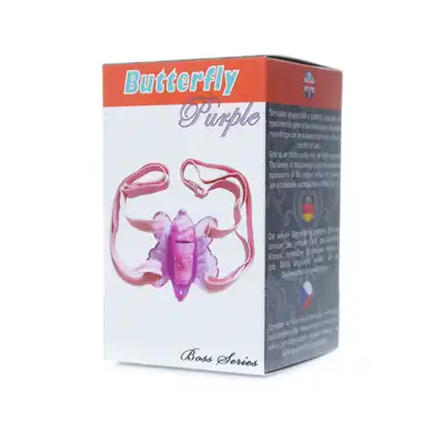 Bseries -  Butterfly Venus Purple. Majteczki ze stymulatorem łechtaczki i penisem 6 cm. 