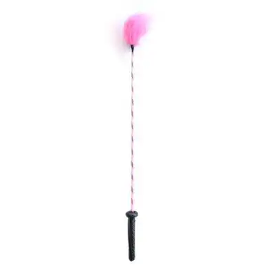 Toyz 4 Lovers - Pon riding crop. Różowa szpicruta z futerkiem. 