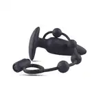 Dark Side - Anal Plug &amp; Cock Ring. Plug analny z koralikami, zakończony wibrującym ringiem. Innowacyjna zabawka! 