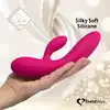 FeelzToys - Lea Rabbit Vibrator Pink. Cichy, przyjemny w dotyku wibrator z króliczkiem, wyprofilowany do stymulacji punktu G. 