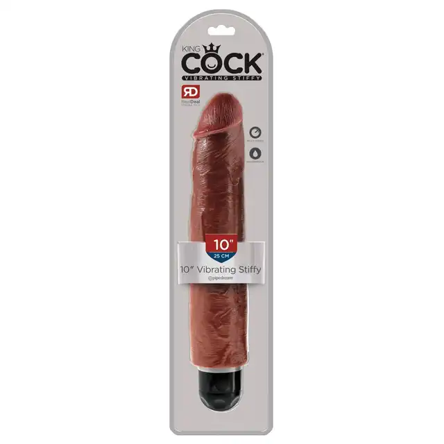 King Cock - Vibrating Stiffy 10". Realistyczny duży latynoski wibrator 31 cm długości 5,6 średnicy 