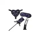 Guilty Pleasure - Kit Set Purple. Zestaw strap on, dildo, opaska na oczy i packa. Idealny prezent dla miłośników BDSM.