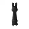 FeelzToys - Mister Bunny Massage Vibrator with 2 Caps. Black. Silikonowy króliczek, 10 programów, 2 nakładki. Absolutnie wspaniały!